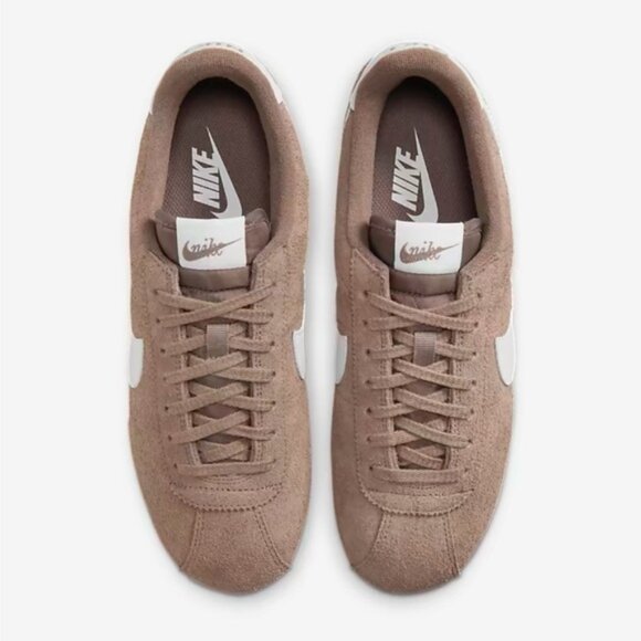 Ws 9 Nike Cortez Vintage Mink Brown / White Gum Med Brown Suede Sneakers - Picture 5 of 11